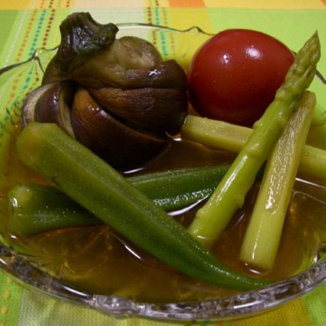 夏の思い出に・夏野菜の煮びたし♪