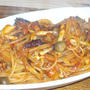 なすときのこのトマトソースパスタ