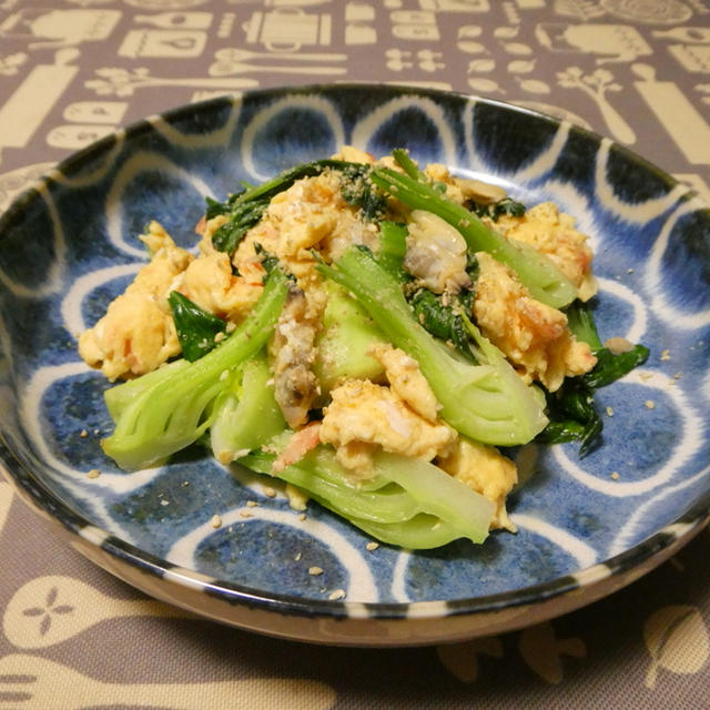 青梗菜と卵の炒め物