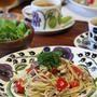 秋刀魚のアヒージョでパスタ。