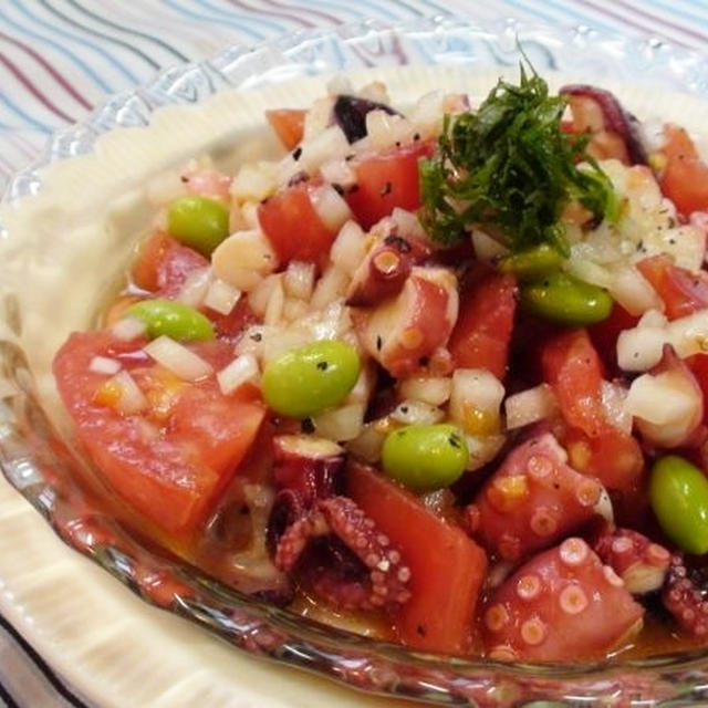 タコとトマトのバルサミコマリネ By Zen Kitchen さん レシピブログ 料理ブログのレシピ満載