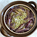 土鍋でふっくら | 紫えんどう豆（ツタンカーメン豆）の炊き込みご飯