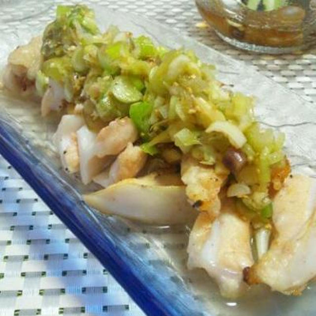 鳥軟骨の茗荷葱ソース By あごまるさん レシピブログ 料理ブログのレシピ満載