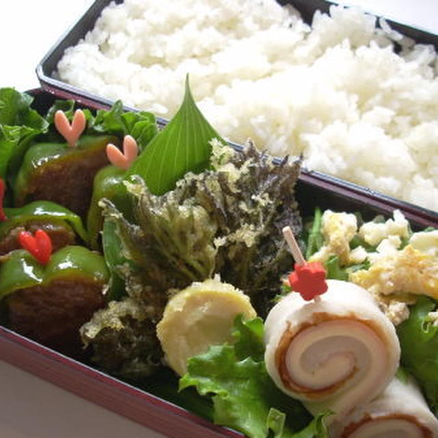 ピーマンの肉詰め 梅だれソテーのお弁当