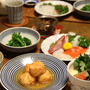 ふわふわエビだんごのとろとろ煮 と おせちの残りで２品。