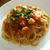 海老と貝柱のトマトクリームパスタ♪