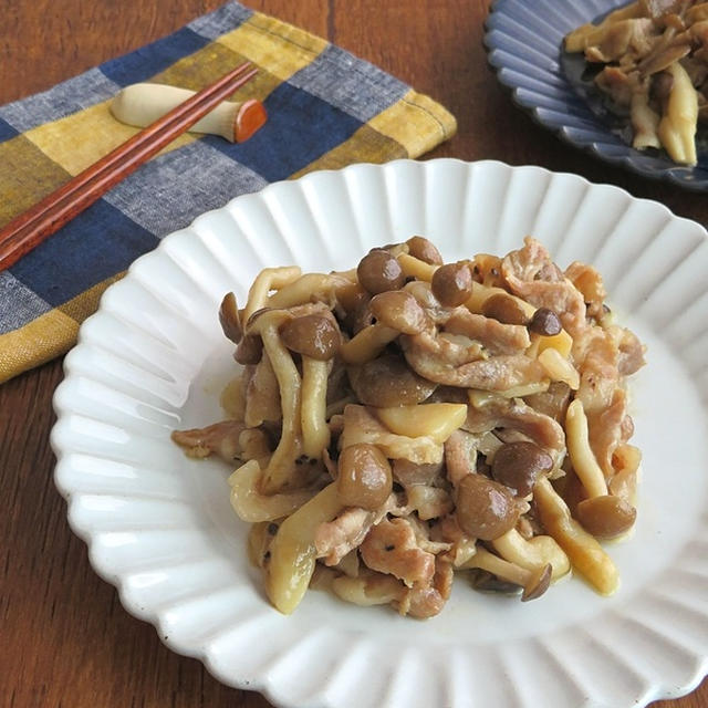 ごはんがすすむ和総菜◎豚肉としめじの照りマヨソテー