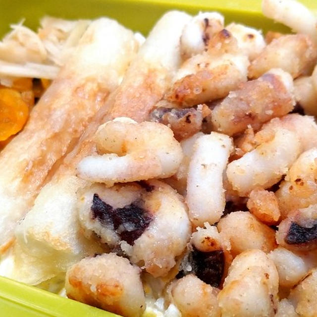 ケンミンShowで見た弁当が美味しそうだったので作りました♪イカタル弁当★福岡県大牟田市名物★