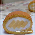 ホットケーキミックスでふわふわシフォンな【プリンロールケーキ】 by SUSYさん