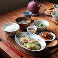 白菜と豚肉とえびのとろみ中華炒め。