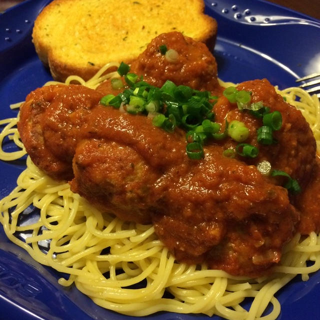 豚ひき肉でミートボールスパゲッティ