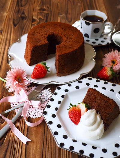 HMで簡単！失敗なしのチョコ🍫シフォンケーキ