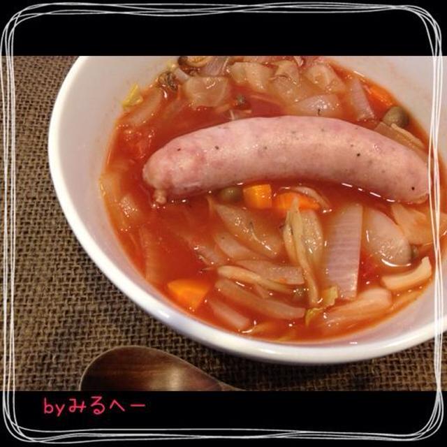 レンジでチン☆一日分のお野菜スープ 