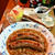 焼きソーセージ ～ レンティルとうずら豆のスープと