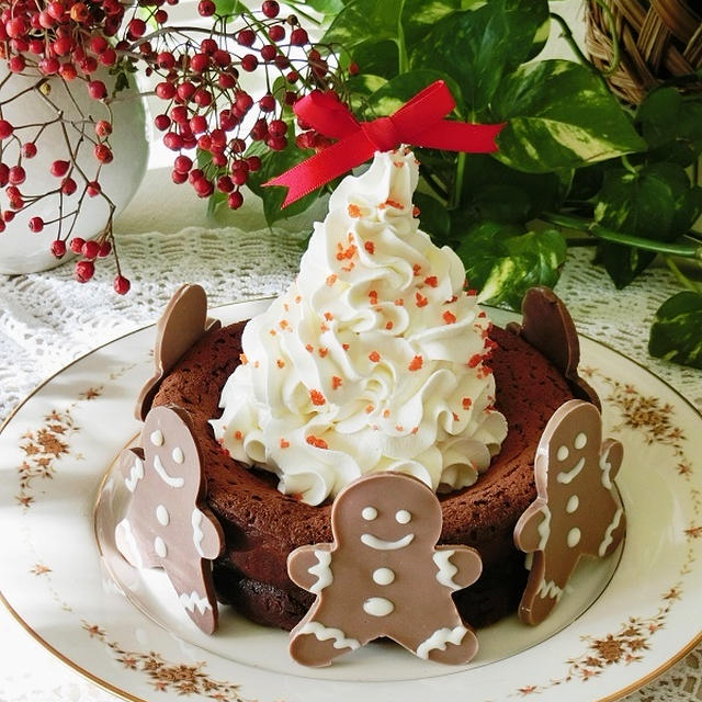レシピ クリスマスのガトーショコラ 簡単かわいいクリスマスケーキ By Bibiすみれさん レシピブログ 料理ブログのレシピ満載