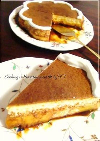 1度に2種のチーズSWEETS☆南瓜プリンとスフレ ケーキ