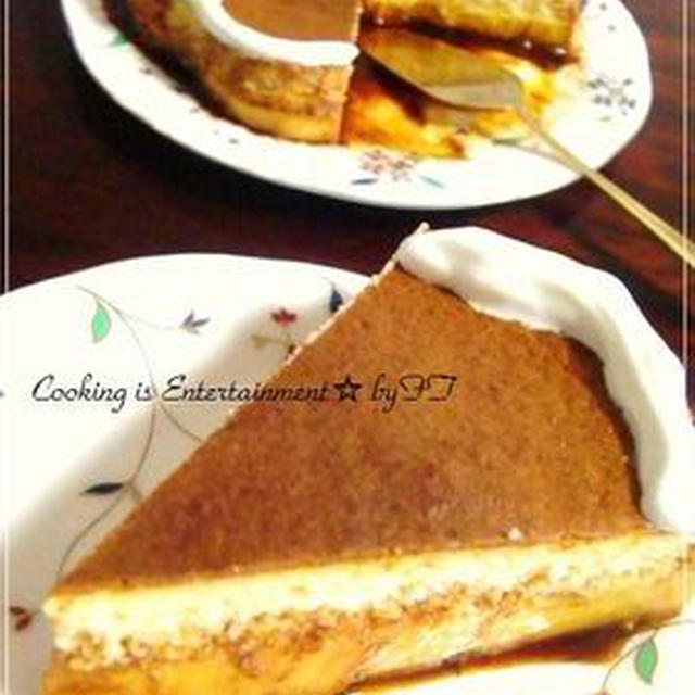 1度に2種のチーズSWEETS☆南瓜プリンとスフレ ケーキ
