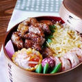 ◆鶏カルビの旨タレ丼と、ミニ白菜。