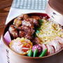 ◆鶏カルビの旨タレ丼と、ミニ白菜。