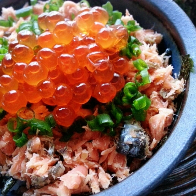鮭といくらの親子丼 By 笑さん レシピブログ 料理ブログのレシピ満載