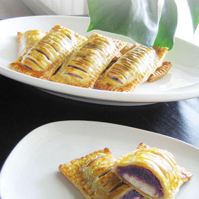 紫芋とクリームチーズのパイ