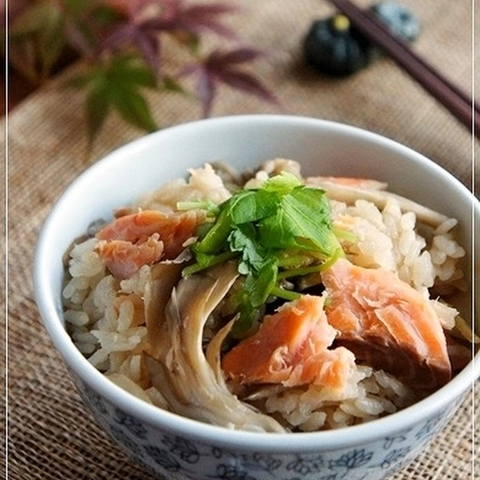 鮭と舞茸の炊き込みご飯