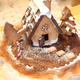 お菓子の家完成☆クッキーハウスの屋根は板チョコ