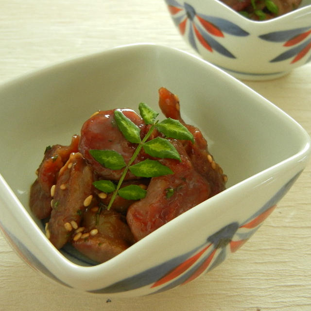 砂肝の山椒照り焼き