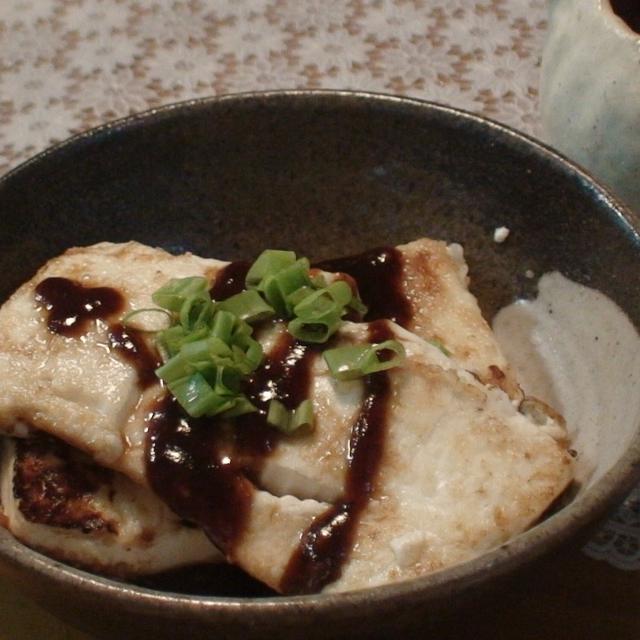 豆腐ステーキにんにく味噌かけ