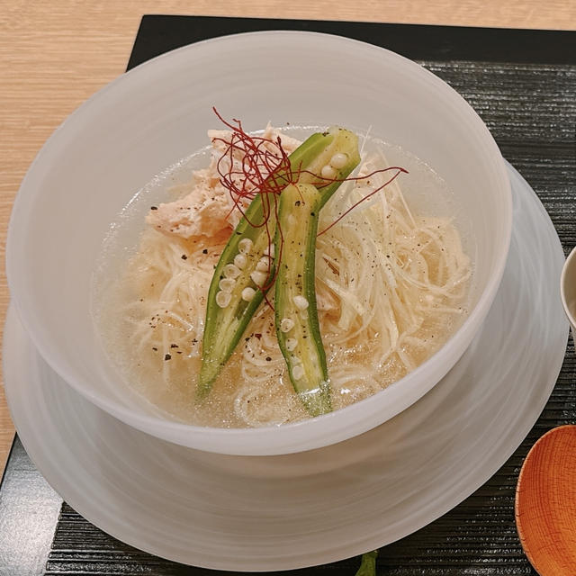 暑い夏にぴったり‼️あっさり鶏だしそうめん（柿の葉寿司レッスンのランチより）