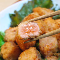 サーモンのマヨコロフライ ・ にんにくポン酢