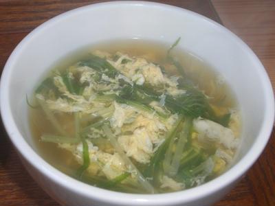 水菜の卵スープ