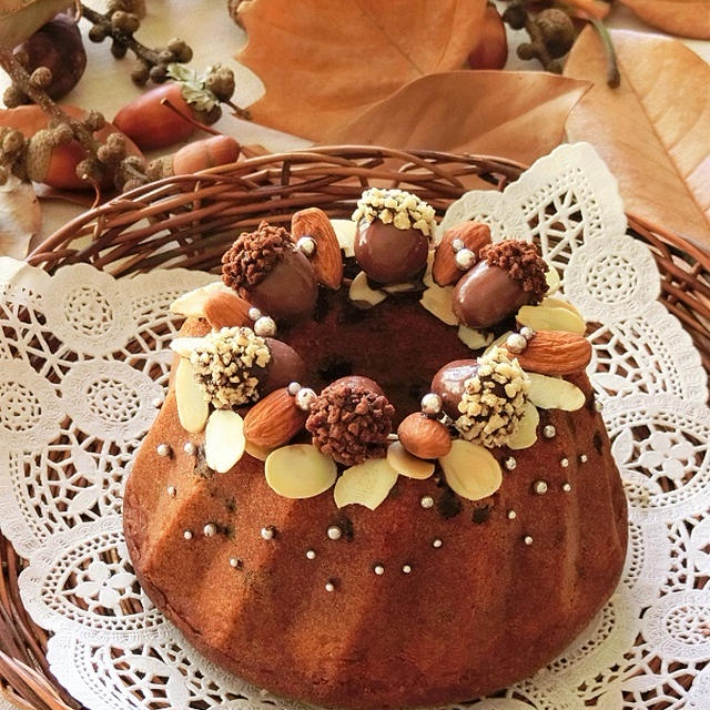 かわいい秋のケーキハロウィンにも チョコチップアーモンドケーキレシピ By Bibiすみれさん レシピブログ 料理ブログのレシピ満載
