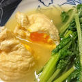 白だしで簡単☆巾着卵と小松菜のさっと煮。