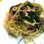 かぶの葉とたらこのパスタ