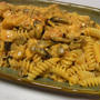 秋のチキン煮込みトマトクリームパスタ