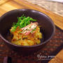 焼き茄子の出汁ポン和え カリカリ干しエビのせ☆