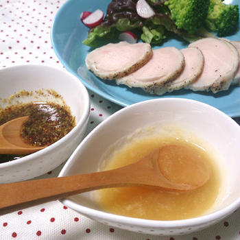 炊飯器で安全簡単鶏ハム＆二種のソース