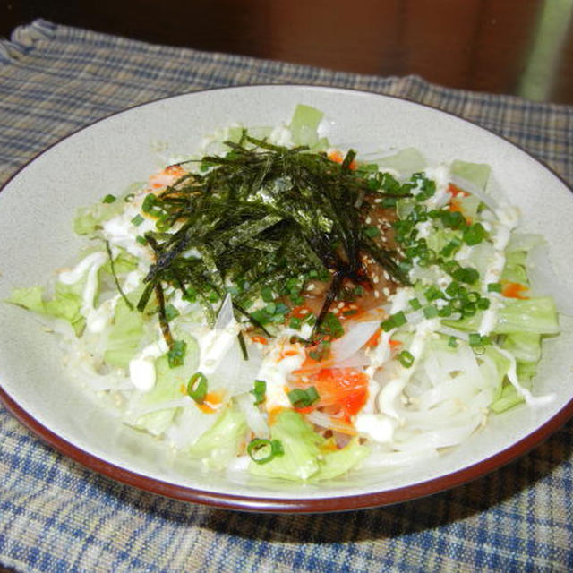 簡単かけるだけ「冷やしなめ茸うどん」