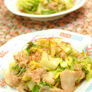 白菜と豚肉の ピリ辛！春雨炒め ☆