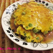あんかけマメ玉　～グリーンピース＆卵～