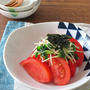 火を使わず♪トマトと貝割れ菜のおじゃこサラダ
