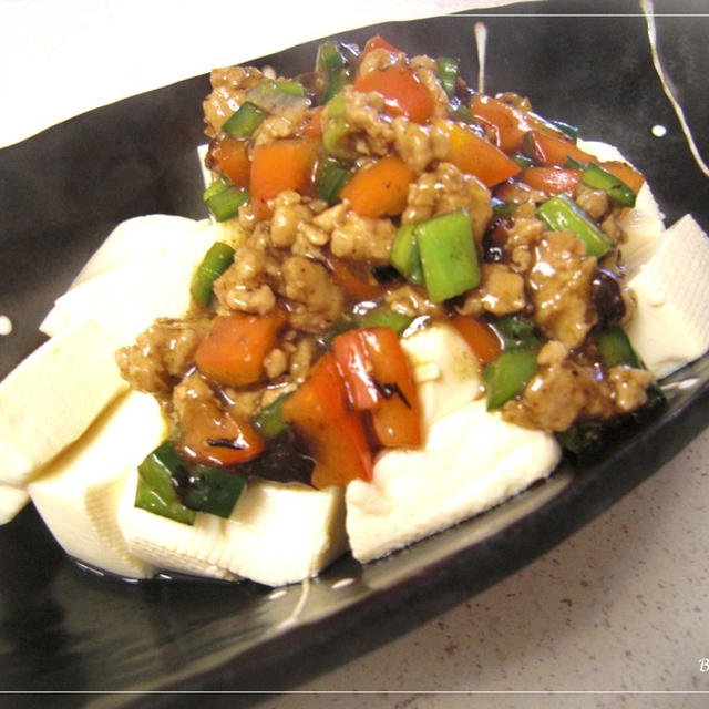 ５分で二つの鍋で作る中華料理★豆腐の花椒＆豆鼓餡