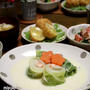 エビロール白菜のクリーム煮 と おせちリメイク。初詣。
