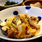 豚肉とエリンギのすだち醤油炒め
