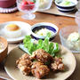 鶏のカレー唐揚げ定食。