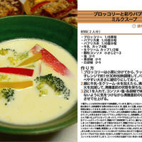 ブロッコリーと彩りパプリカのミルクスープ　スープ料理　-Recipe No.1239-