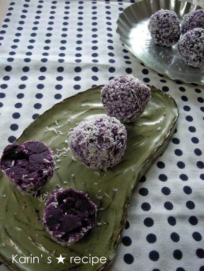 紫芋とココナッツのトリュフ
