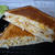 卵とじ焼きうどん＋アミエビのホットサンド