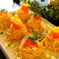 おもてなしの前菜に♪ごちそうサラダスパゲティ